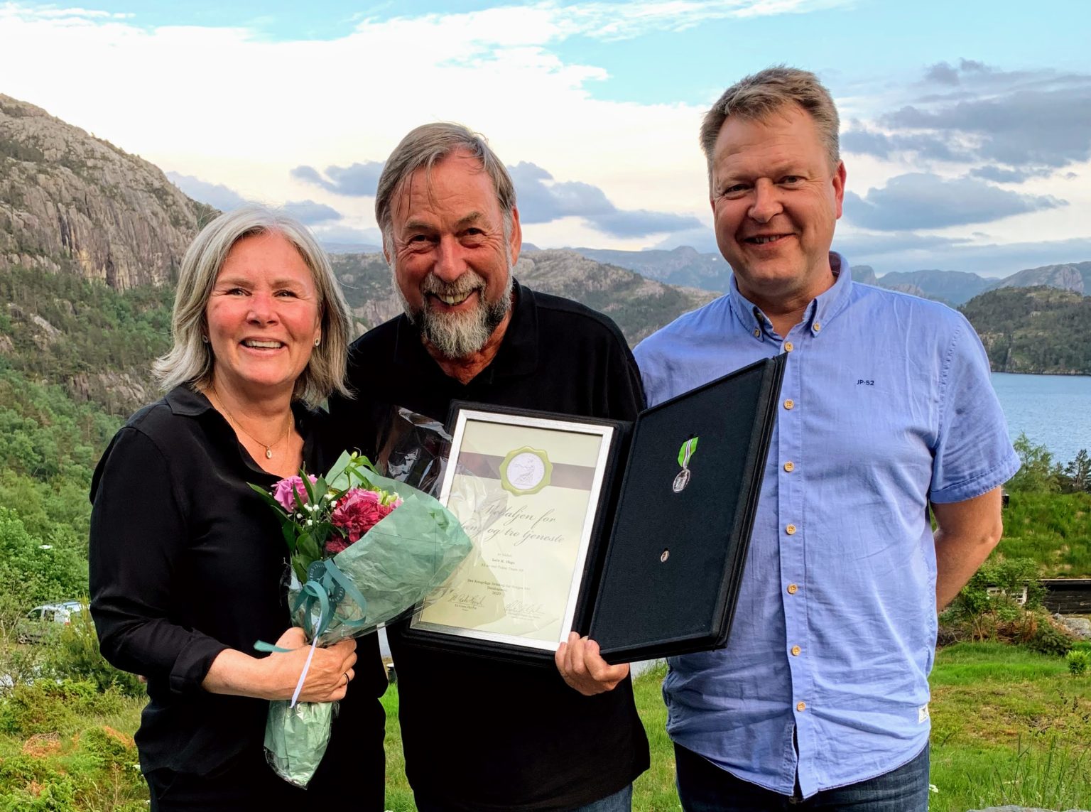 Leiv K. Haga får Norges Vels medalje